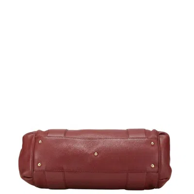 Pre-owned Gucci Bordeaux Leather Tote Bag ()