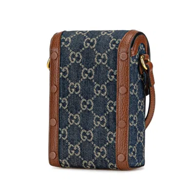 Pre-owned Gucci Brown Canvas Leather Shoulder Bag ()