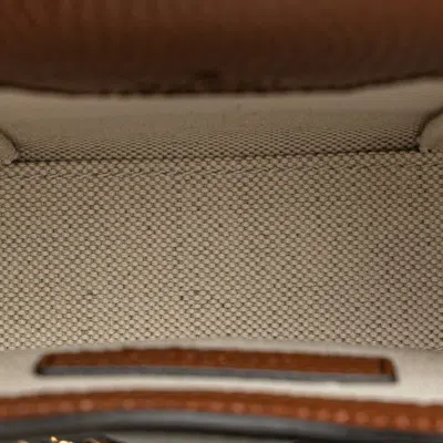 Pre-owned Gucci Brown Canvas Leather Shoulder Bag ()