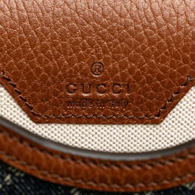 Pre-owned Gucci Brown Canvas Leather Shoulder Bag ()