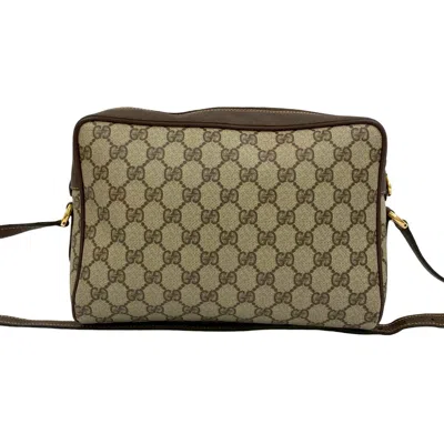 Pre-owned Gucci Brown Green Red Color Leather Pvc Shoulder Bag ()