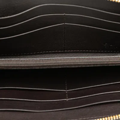 Pre-owned Gucci Brown Leather Long Wallet (bi-fold) ()