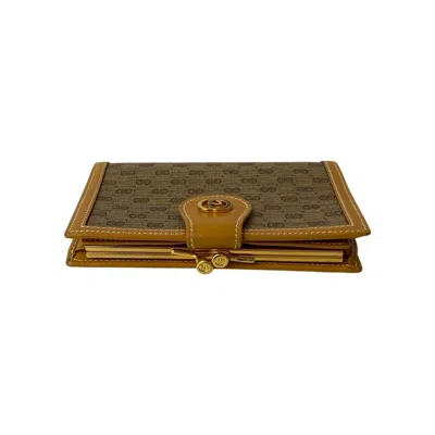 Pre-owned Gucci Brown Leather Wallet (bi-fold) ()