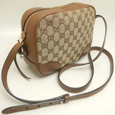 Pre-owned Gucci Gg Canvas Beige Brown Gg Canvas Shoulder Bag ()