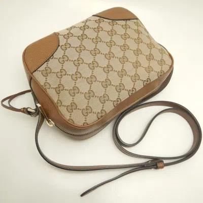 Pre-owned Gucci Gg Canvas Beige Brown Gg Canvas Shoulder Bag ()