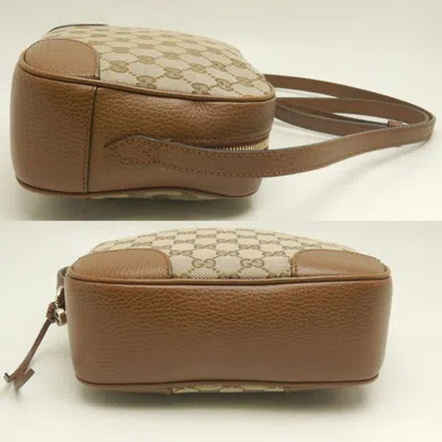 Pre-owned Gucci Gg Canvas Beige Brown Gg Canvas Shoulder Bag ()