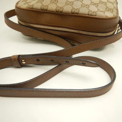 Pre-owned Gucci Gg Canvas Beige Brown Gg Canvas Shoulder Bag ()