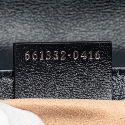 Pre-owned Gucci Navy Red Color Canvas Leather Shoulder Bag ()