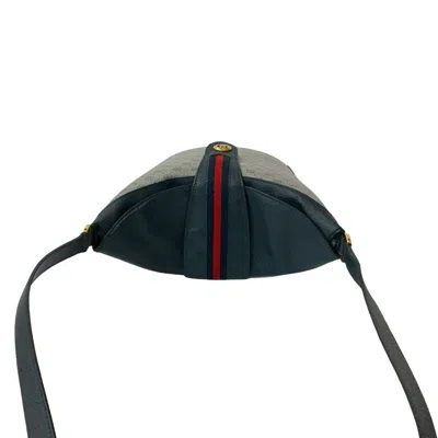 Pre-owned Gucci Navy Red Color Leather Pvc Shoulder Bag ()