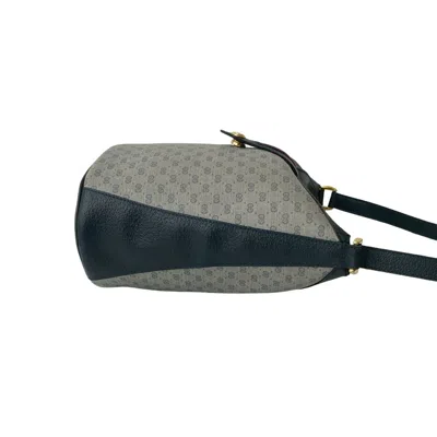 Pre-owned Gucci Navy Red Color Leather Pvc Shoulder Bag ()