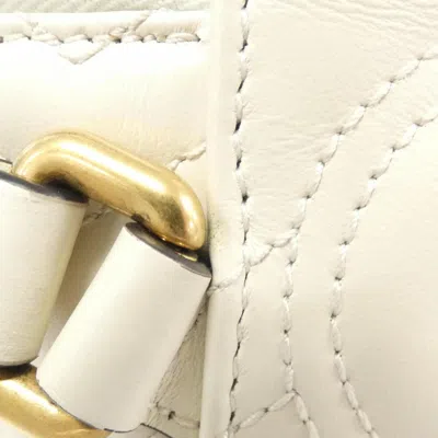 Pre-owned Gucci Off-white Leather Backpack ()
