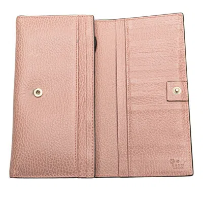 Pre-owned Gucci Pink Leather Coin Purse/coin Case ()