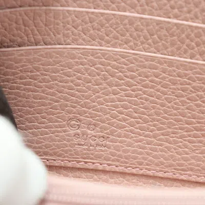 Pre-owned Gucci Pink Leather Long Wallet (bi-fold) ()