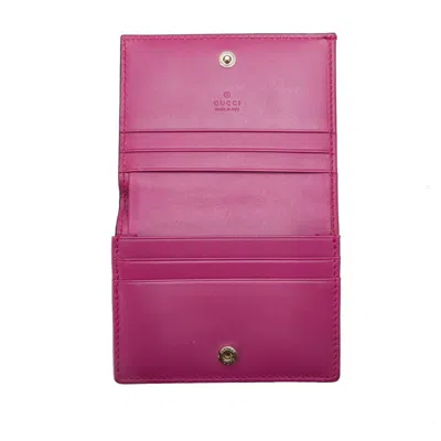 Pre-owned Gucci Pink Leather Wallet (bi-fold) ()