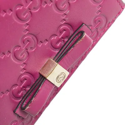 Pre-owned Gucci Pink Leather Wallet (bi-fold) ()