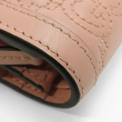Pre-owned Gucci Pink Leather Wallet (bi-fold) ()