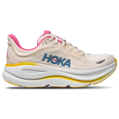 Hoka Womens  Bondi 9 In Alabaster/pink/birch