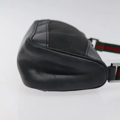 Pre-owned Gucci Web Black Canvas Clutch Bag ()