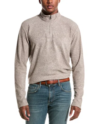 Vintage 1946 Soft Brushed Sweater Knit 1/4-zip Pullover In Brown