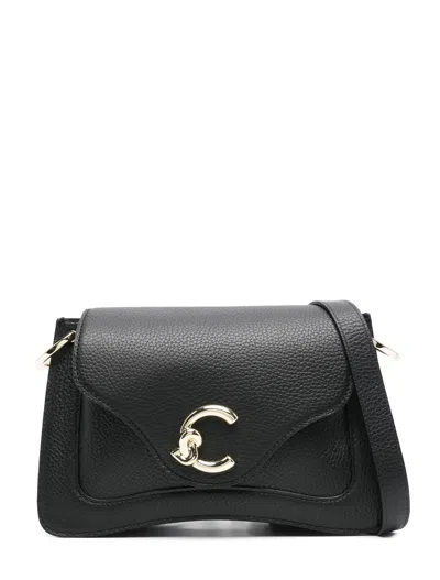 Coccinelle Handbag Grained Leather In Black