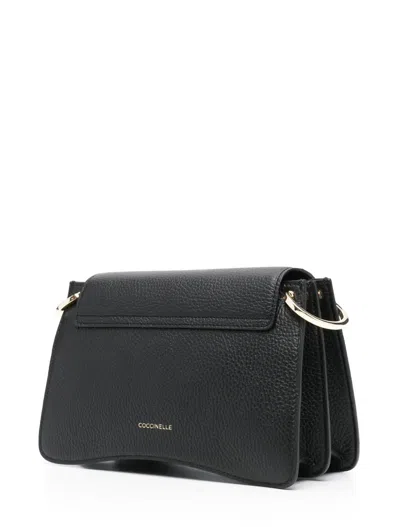 Coccinelle Handbag Grained Leather In Black