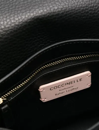 Coccinelle Handbag Grained Leather In Black