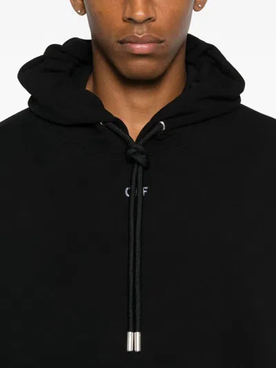 Off-white Hooded Sweatshirt Featuring Graphic Print