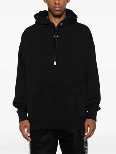 Off-white Hooded Sweatshirt Featuring Graphic Print