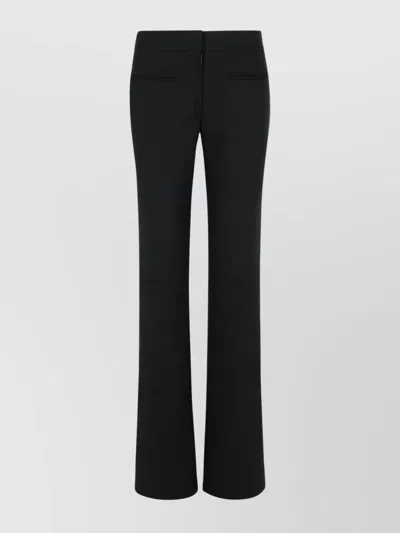 Courrèges Wool Blend Trousers With Belt Loops And Pockets In Black