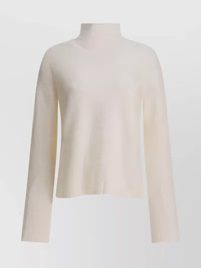Max Mara Mock Neck Long Sleeve Knit Sweater In Neutral