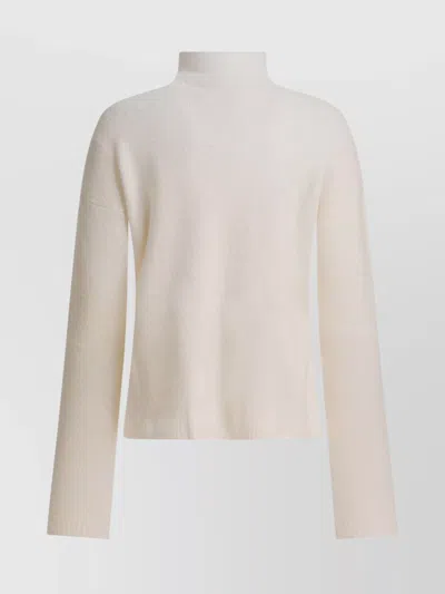 Max Mara Mock Neck Long Sleeve Knit Sweater In Neutral