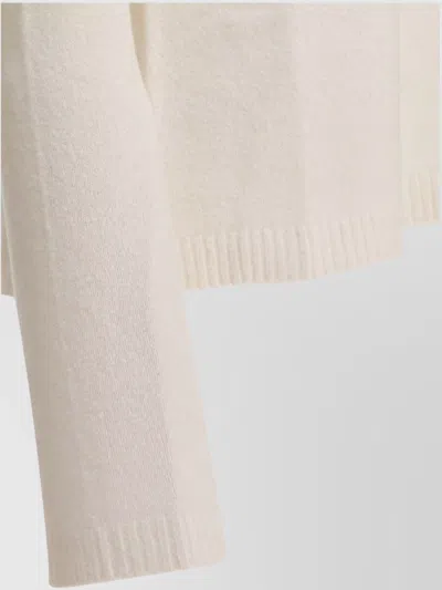 Max Mara Mock Neck Long Sleeve Knit Sweater In Neutral