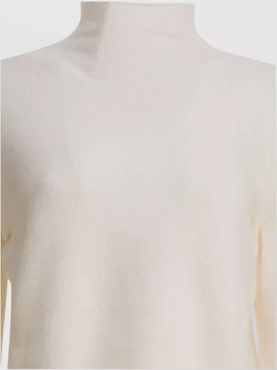 Max Mara Mock Neck Long Sleeve Knit Sweater In Neutral