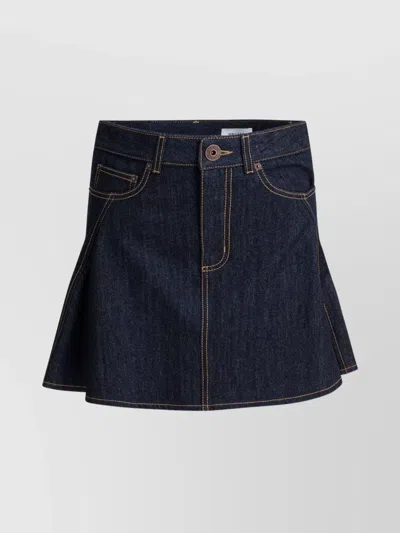 Alexander Mcqueen Stylish Skirts With Pockets And Loops In Blue