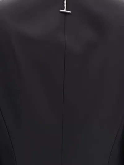 Alexander Mcqueen Tailored Jacket With Notched Lapels And Padded Shoulders In Black