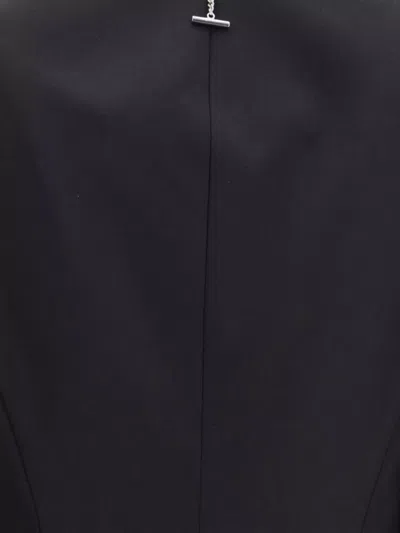 Alexander Mcqueen Tailored Jacket With Notched Lapels And Padded Shoulders In Black