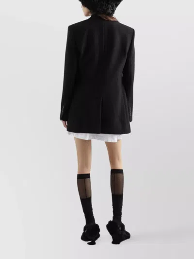 Dolce & Gabbana Double-breasted Jacket Structured Shoulders In Black