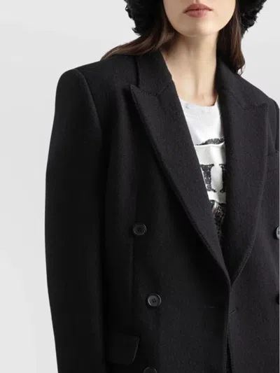 Dolce & Gabbana Double-breasted Jacket Structured Shoulders In Black