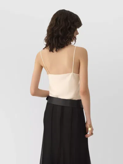 Chloé Maxi Skirt With Sheer Overlay And Flowy Design In Black