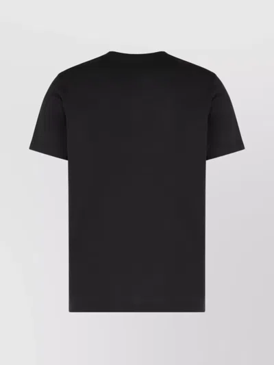 Moncler Soft Cotton Short Sleeve Crew Neck T-shirt In Black