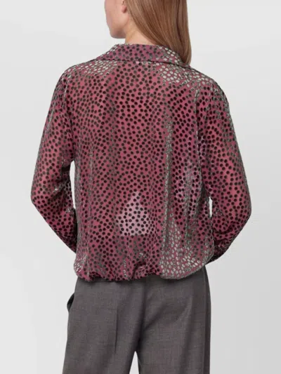 Dries Van Noten Pink Polka Dot Silk Blend Shirt Women In Multi