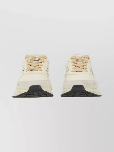 Premiata Low-top Round Toe Sneakers With Rubber Sole In Multi