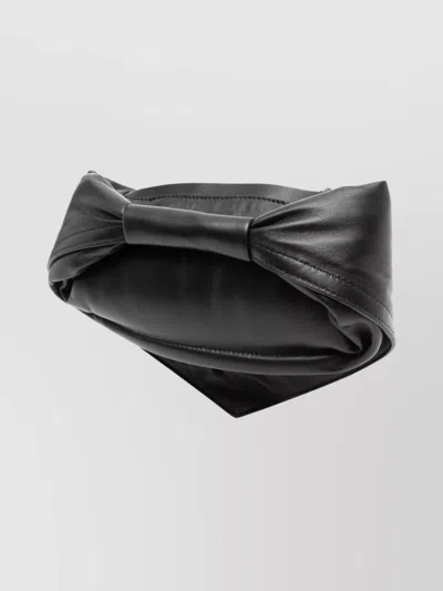 Federico Cina Mini Tortellino Nappa Leather Handbag In Black