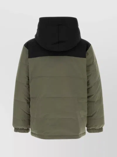 A.p.c. Sage Green Stretch Polyester Reversible Padded Jacket In Green