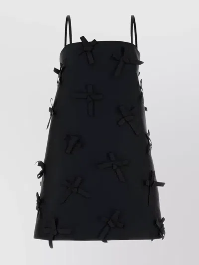 Jil Sander A-line Mini Dress Featuring Spaghetti Straps In Blue