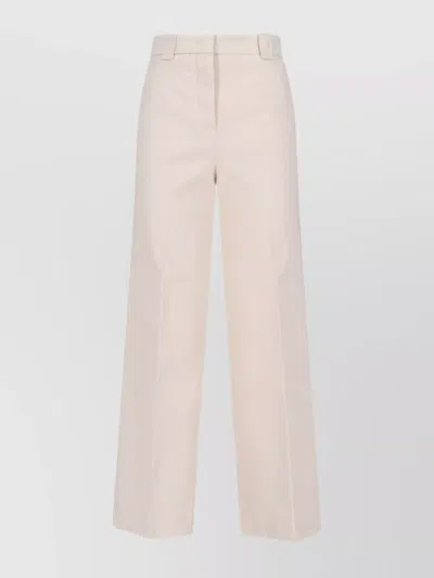 Incotex Wide-leg Trousers With Pockets And Loops In Neutral