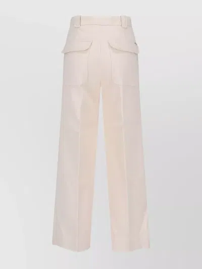 Incotex Wide-leg Trousers With Pockets And Loops In Neutral