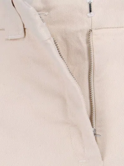 Incotex Wide-leg Trousers With Pockets And Loops In Neutral