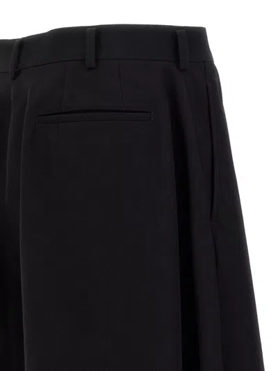 Comme Des Garçons Bermuda Shorts With Pleated Design And Pockets In Black