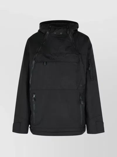 Coperni Hooded Polyamide Jacket Featuring Flap Pocket In Black
